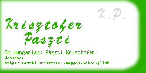 krisztofer paszti business card